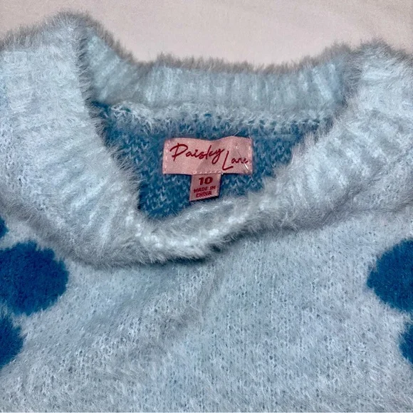 Blue Floral Sweater and Corduroy Pants Set - Picture 2 of 5